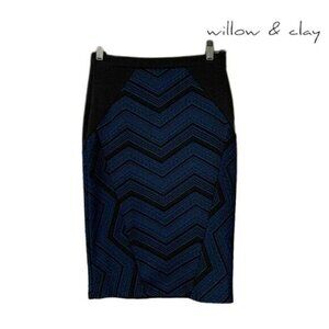 Willow & Clay Women Elastic Waist Stretch Bodycon Midi Knee‎ Length Pencil skirt